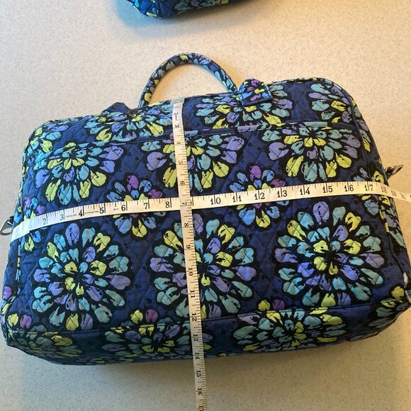 Vera Bradley Weekender & Crossbody Bag Set -- Indigo Pop Pattern - Picture 5 of 16